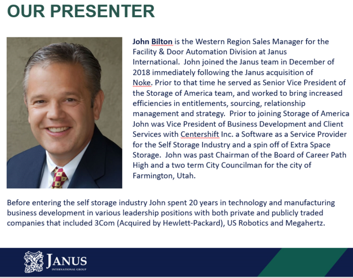 Janus Presenter John Bilton