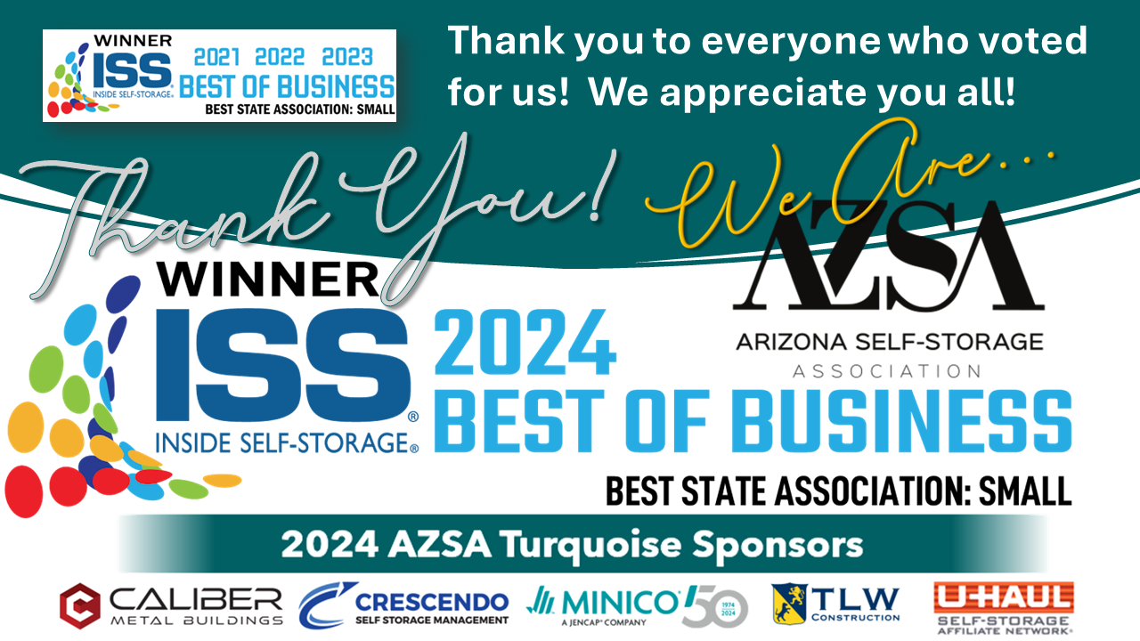 Thank You!  AZSA has been awarded ISS Best of Business 2024  - Best State Association (Small) 