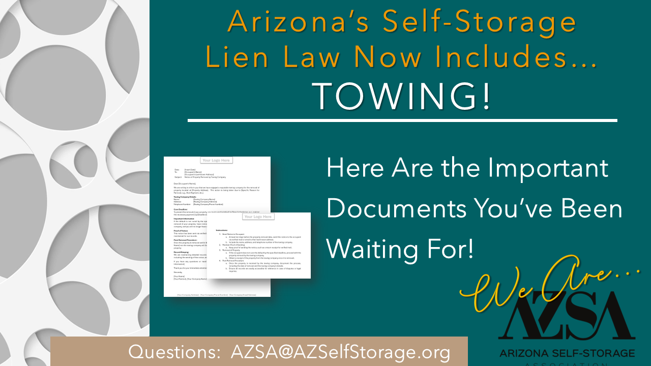 It's Official! Arizona has towing!